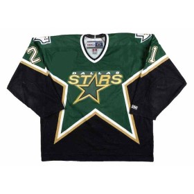Män Ishockey Dallas Stars tröja GUY CARBONNEAU 12 CCM Throwback Authentic